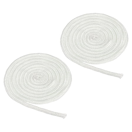1/4" x 98" Wood Stove Gasket, 2Pcs Fiberglass Round High-Temperature Resistance Seal Rope Replacement for Stoves Fireplace Door, White