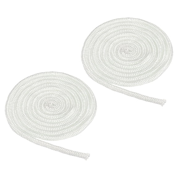 1/4" x 98" Wood Stove Gasket, 2Pcs Fiberglass Round High-Temperature Resistance Seal Rope Replacement for Stoves Fireplace Door, White