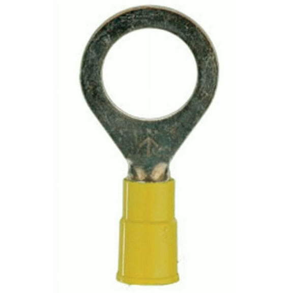 Install Bay 3MYVRT14 3Mâ„¢ Yellow Vinyl Ring Terminal 12-10 Gauge 1/4", 100 Pack