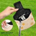 thumbnail image 4 of Haosy Light Orange Star Golf Mallet Putter Cover Strong Magnetic Leather Golf Club Headcover Closure, 4 of 7