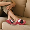 thumbnail image 4 of POLERO Womens Slippers Cartoon Monster Print Closed Toe House Slippers for Women Indooor Men Arch Support Bedroom Shoes, Size 10.5-11.5, 4 of 7