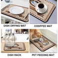 thumbnail image 4 of Coffee Mat, Coffee Mug Vintage Design Coffee Bar Mat for Coffee Station Accessories and Organizer, Absorbent Dish Drying for Kitchen Counter, Coffee Bar Decor Coffee Machine Mat 19.5x12in, 4 of 7