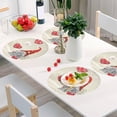thumbnail image 6 of GZHJMY Christmas Loving Santa Placemats 1Pcs,Holidays PVC Weave Place Mats Table Mats Non-Slip Easy to Clean for Home Kitchen BBQ Party Table Decor,15.4", 6 of 7