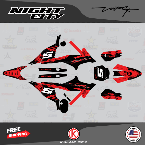Kalair GFX Graphics Kit for Stark Future-Varg Electric Dirt Bike (All Years) Nightcity Series