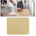 thumbnail image 3 of Waterproof Dish Drying Mat Hot Pot Holder Heat Resistant Dish Draining Mat yellow, 3 of 9