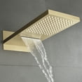 thumbnail image 3 of 22x9 Inch Rectangular Dual-function Rainfall Shower Head, Stainless Steel Overhead Shower, 3 of 5
