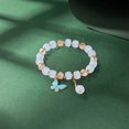 thumbnail image 6 of YYKihy 2024 New Imitation Jade Butterfly Glass Bracelet Children's Bead Bracelet, 6 of 9