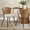 Brown, variant on Sailvan Modern Dining Chairs Set of 4,Upholstered Rattan Chairs,Fabric Padded Side Chairs with  Rattan Backrest & Thick Cushions,Accent Kitchen Chair with Metal Leg,Brown