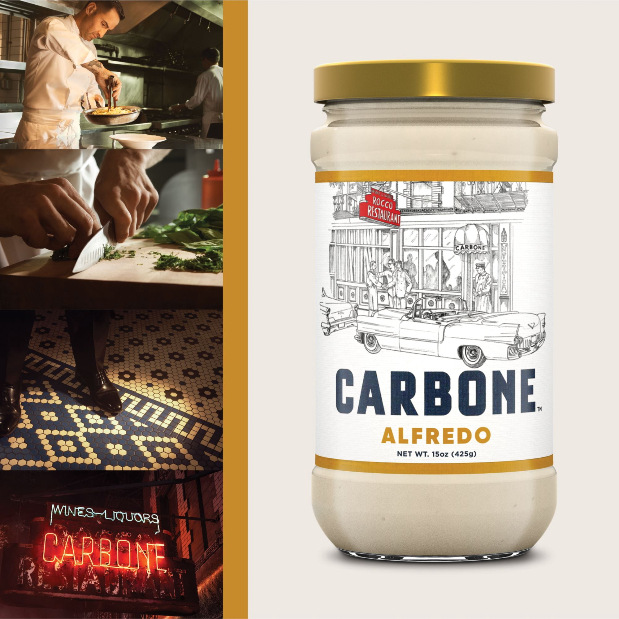 (6 pack) Carbone Fine Foods Alfredo Sauce, 15 oz