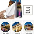 thumbnail image 4 of Peel and Stick Wallpaper Waterproof Night time photo downtown Clevelands skyline Wall Mural Decor Self Adhesive and Removable 69in x 98in, 4 of 8