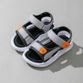 thumbnail image 2 of Ymyiu Toddler Sandals Boys Toddler Buckle Sandals Open Toe Water Sandal with Adjustable Back Strap for Boys Girls Size 9.5(Grey, Toddler 9.5), 2 of 6