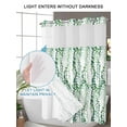 thumbnail image 6 of No Hook Shower Curtain with Snap-in Liner, Green Weeping Eucalyptus Waterproof Fabric Bathroom Curtains, Spring Summer Country Leaves Bath Curtains & Mesh Top Window 72"x78" Long, 6 of 9
