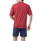 thumbnail image 3 of hajo conjunto de pijama para hombre - corto, manga corta, Klima-Light, mezcla de algodón Rojo XL (X-Large), 3 of 3