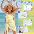 thumbnail image 5 of SEANATIVE Girls Bathing Suit with Mesh Sheer Swimsuit Coverup Back Cutout Summer Beachwear One Piece Swimsuits for Teen Girls, Size 11-12 Years, Floral Cross Flower Yellow, 5 of 7