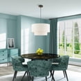 thumbnail image 2 of Livex Lighting Blossom 3-Light Modern Metal & Fabric Pendant in English Bronze, 2 of 9
