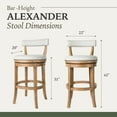 thumbnail image 2 of Open Box Maven Lane Kitchen Swivel Stool Weathered Oak, Bar Height 2 Pack, 2 of 6