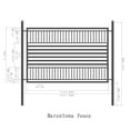 thumbnail image 6 of ALEKO Barcelona Style Garden Yard Steel 16 feet Fence Set of 2 Panels Black, 6 of 9