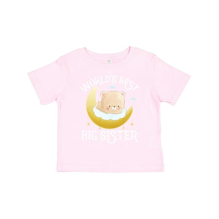 

Inktastic Bear on the Moon Big Sister Gift Toddler Toddler Girl T-Shirt
