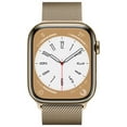 thumbnail image 2 of Restored Apple Watch Series 8 (GPS + Cellular 45mm)Smartwatch with Stainless Steel Case with Milanese Loop Like New, 2 of 7