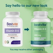 Vitamin B-6 200mg (120 Vegetarian Capsules)-No Stearates-No Flow Agents-Vegan-Non GMO-Gluten Free
