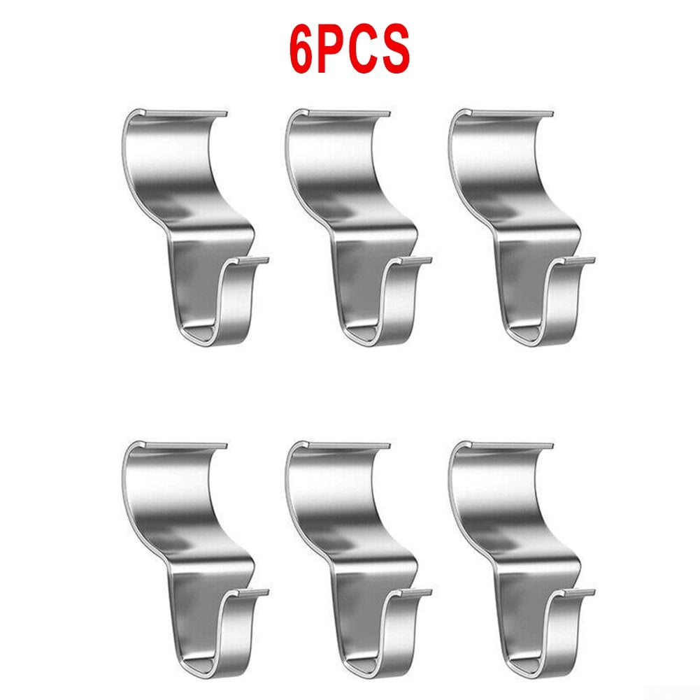 No-Hole Hooks Für Vinyl-Verblendung – 4 Stück, Edelstahl, Bis 2,7 Kg Belastung (Low Profile)