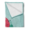 thumbnail image 2 of Snail Soft Flannel Fleece Throw Blanket, Hipster Animal on a Skateboard Youth Motion Full of Life Joyful, Cozy Plush for Indoor and Outdoor Use, 60" x 80", Pale Blue Magenta, by Ambesonne, 2 of 5