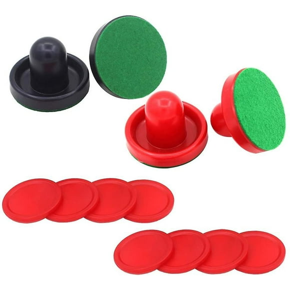 Air Hockey Pushers and Pushers for Air Hockey Table Game 75MM Air Hockey Accessories (Red Dark Blue)