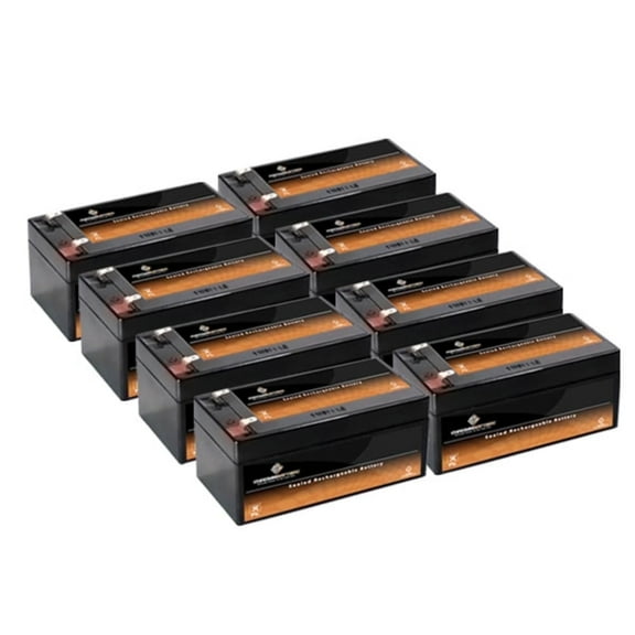 Chrome Battery 12V (12 Volt) (12 Volt) 3.5Ah SLA Battery replaces Np2.6-12 Np3-12 Nph3.2-12 Pc1230 Pe3a-12r - 8pk