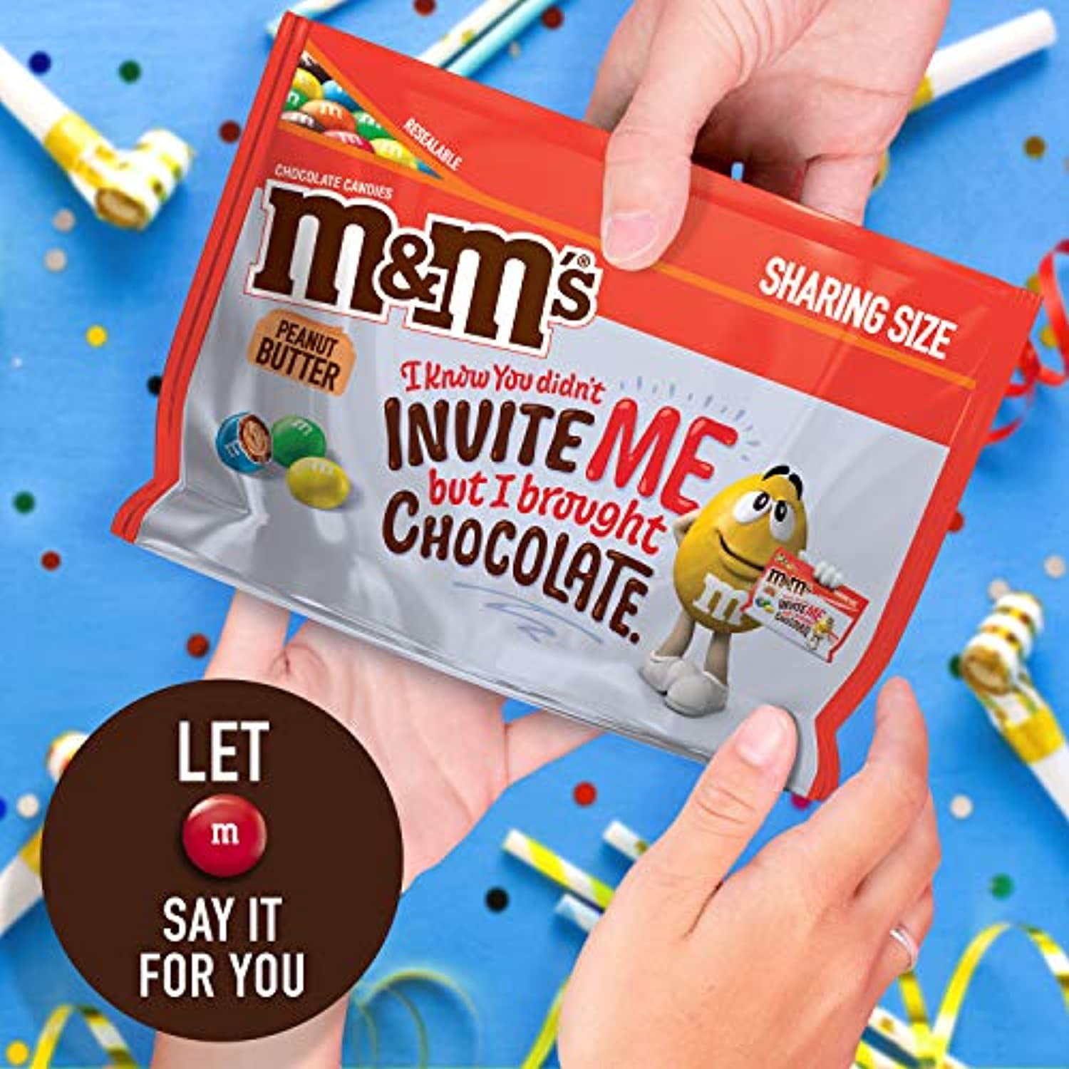 M&M's Peanut Butter Milk Chocolate Candy, Sharing Size - 9.6 oz Bag -  DroneUp Delivery