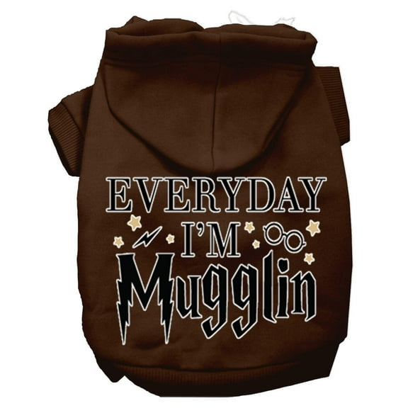 Pet Dog  Cat Hoodie Screen Printed, "Everyday I'm Mugglin"