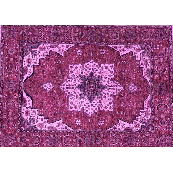 Ahgly Company Indoor Rectangle Persian Purple Traditional Area Rugs, 5' x 8'