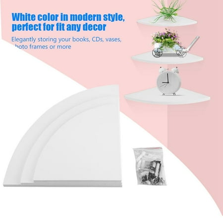 Ejoyous Set Of 3 Wall Mounted Corner Shelf Floating Corner Shelf