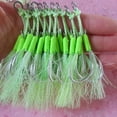 thumbnail image 2 of 10 Pairs/lot Assist Hooks Luminous Double Jigging Saltwater Fishhook 1/0-5/0, 2 of 10