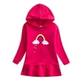 thumbnail image 1 of LOVZFMLL Robe d'Été à Manches Courtes Col Rond Couleur Unie pour Filles, 1 of 4