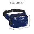 thumbnail image 4 of Honeii Christmas Blue Print Square Double Layer Waist Bag,Waist Belt Bag Fashion Fanny Women and Men,For Travel Running Hiking Walking, 4 of 9