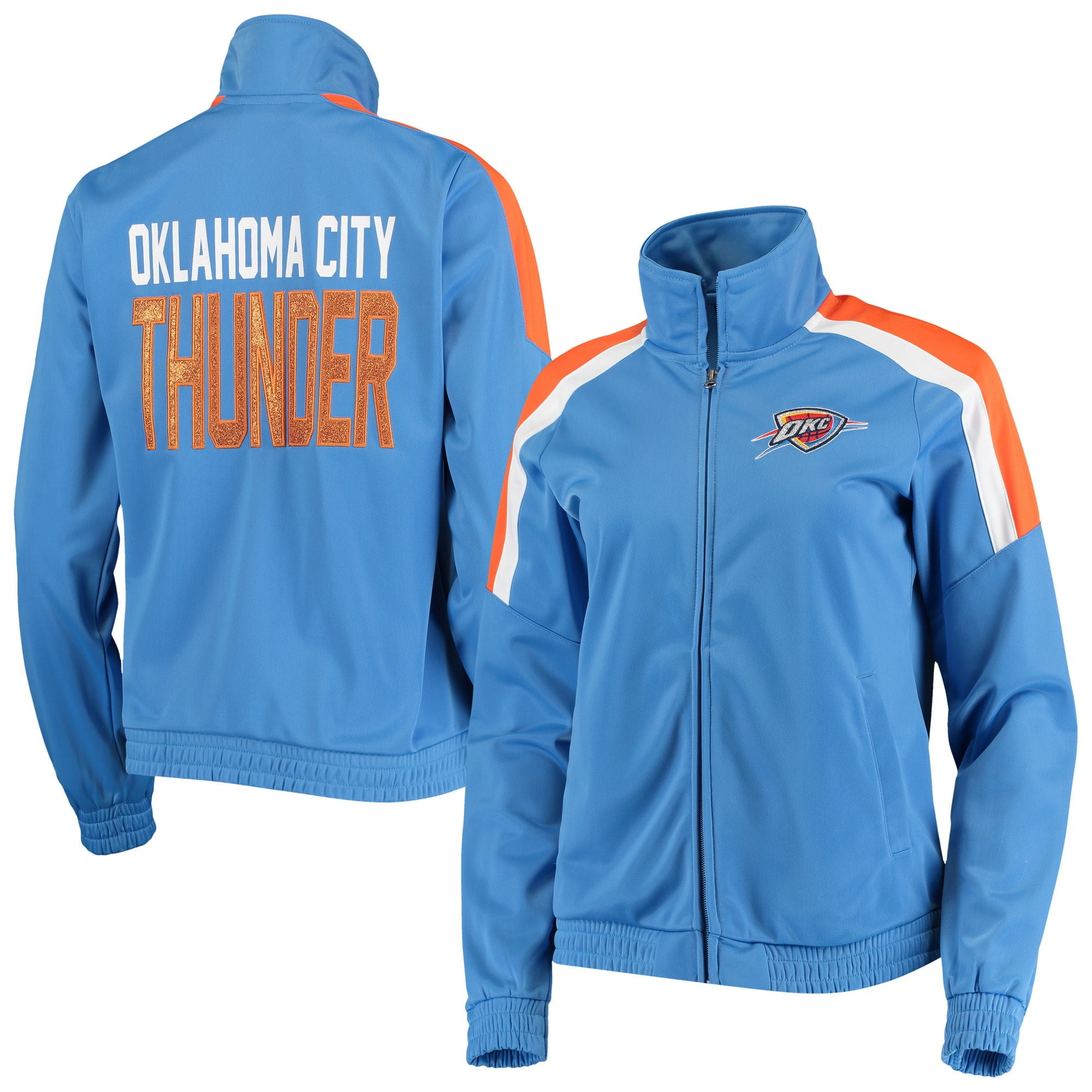Oklahoma City Thunder G Iii 4her By Carl Banks Women S Jump Shot Full Zip Track Jacket Blue Walmart Com Walmart Com