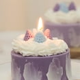 thumbnail image 4 of Purple Strawberry Cake Candle - 2.76x2.76x2.56in Scented Cute Heartwarming Gift for Birthday, Graduation, and Holiday Souvenirs, Friend Present for Celebration and Decorations, 4 of 6