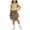 02-Yellow, variant on Girls Short Sleeve Shirt & Checkered Skirt 2 Piece Set, Back to School Outfit , Sizes 3 Years+