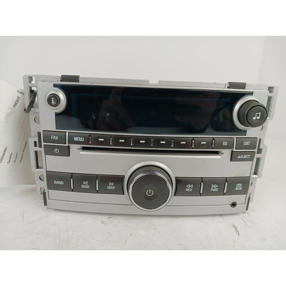 Pre-Owned 09 10 11 12 Chevrolet Malibu AM FM CD Radio Receiver OEM - Verify Specific Vehicle Fitment In Description - (Good)