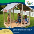 Kids Sandbox Outdoor Playset Funphix Dig n’ Play Sandbox with Canopy, Bench, & Flower Planter