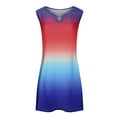 thumbnail image 3 of gakvbuo summer Tank dresses for women 2024 Sleeveless Mini Dress Sundresses Women's Summer Comfortable Fashion Casual Sleeveless V-Neck Printed Slim Dress, 3 of 5