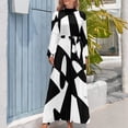 thumbnail image 3 of Vestido largo de fiesta en blanco y negro Ropa femenina Vestido para mujer Vestido de verano para mujer 2024, 3 of 4