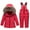 Red, variant on Snowsuit for Boy and Girl, Winter Coat and Snow Pants Set, Hooded Puffer Snow Bib, Kids Zip Up Down Coat Ski Jacket 2-Piece (Black, 18-24 Months)