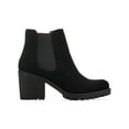 thumbnail image 3 of SUN STONE Womens Black Goring Cushioned Morghan Round Toe Block Heel Zip-Up Heeled Boots 10 M, 3 of 4