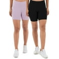 Athletic Works Women's Active DriWorks Bike Shorts, 2Pack, Sizes S