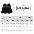 thumbnail image 7 of FEOYA Black Gothic Skirt Women High Waist Punk Skirt Lace Up A-Lined Short Steampunk Y2k Skirt Goth Mini Skirt Slim Plaid Pleated Skirt Sexy Stylish Summer, 7 of 7