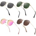 thumbnail image 1 of Gafas de sol polarizadas hexagonales Hipster para hombres y mujeres, gafas cuadradas geométricas pequeñas con marco de Metal Vintage, gafas de sombra Retro, 1 of 4