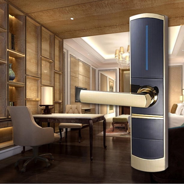 Cerradura de puerta electrónica Soledad de puerta del hotel Llave Mecánica Dorado Izquierdo interno abierto
