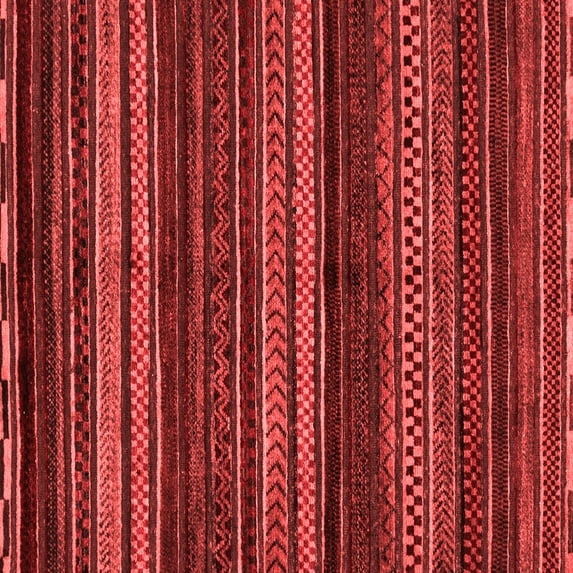 Ahgly Company Indoor Square Oriental Red Modern Area Rugs, 7' Square