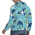 thumbnail image 3 of KLL Flying Swallows Print Mens Hoodie Long Sleeve Casual Pullover Hooded Sweatshirt Fashion Drawstring Hoodies with Pocket-Large, 3 of 6